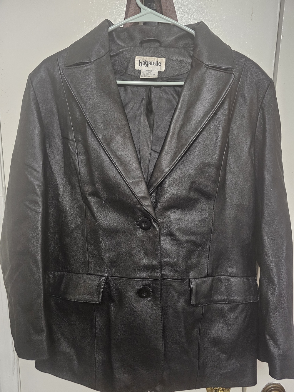 Bagatelle Women's Black Leather Blazer